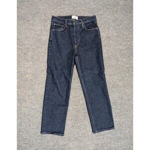 Agolde Jeans Womens 28x26 90s Pinch Waist Crop Button Fly Denim Blue